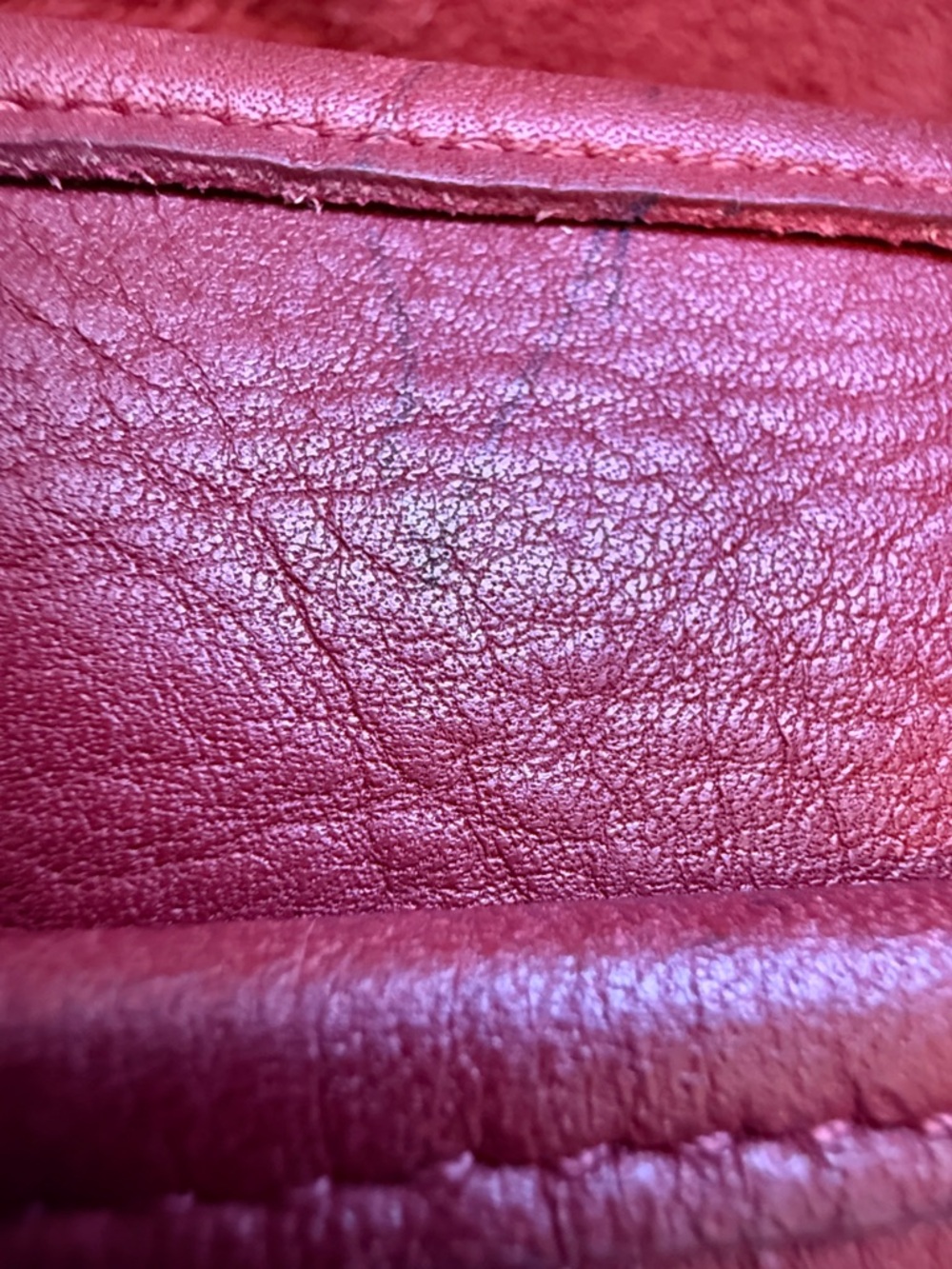 Vintage Coach Station Bag BORDEAUX (red/burgundy) with brass 5130 - Picture 14 of 17